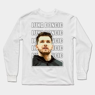 Luka Doncic Vector Art 2 Long Sleeve T-Shirt